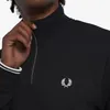 Fred Perry Mikina na půl zipu Černý Náhled obrázku produktu 3