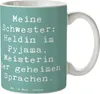 Mr. & Mrs. Panda Kaffeetasse Spruch Schwester Heldin - Produktbild-Vorschau 1