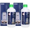 Two bottles of DeLonghi EcoDecalk descaler with their boxes in the background. Produktbild-Vorschau
