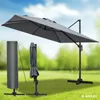 BRAST Alu Sonnenschirm Ampelschirm | 3x3m rechteckig | Grau Produktbild-Vorschau 1