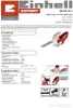 A product information sheet for a cordless grass and shrub shear, featuring product images, technical specifications, and logistical data. Náhled obrázku produktu
