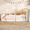 Flieks Kinderbett 90x200cm mit Led, Bodenbett Holzbett mit Produktbild-Vorschau 3