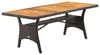 CASARIA Table de jardin polyrotin Brun 190x90x74 cm plaque Voir les images du produit 1