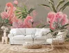 Muralo Vlies Fototapete FLAMINGOS Vögel Blumen Blätter Produktbild-Vorschau 10