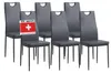 Albatros Esszimmerstühle SALERNO 6er Set, Grau - Edles Produktbild-Vorschau 1