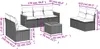 vidaXL 8-tlg. Garten-Sofagarnitur mit Kissen Schwarz Poly Produktbild-Vorschau 7