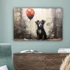 MuchoWow® - Leinwandbilder - Graffiti - Hund - Luftballon - Produktbild-Vorschau 4