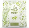 A product package for vegan protein powder with a hand-drawn illustration of peas and plants. Anteprima dell’immagine prodotto