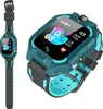 A smartwatch for children is shown in two views: a full side view and a close-up of the watch face and body. Produktbild-Vorschau