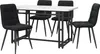 Sweiko 120x70cm Schwarz Esstisch mit 4 Stühlen Set,Moderne Produktbild-Vorschau 4