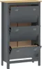vidaXL Szafka na buty Hill Grey 72x35x124 cm lite drewno Podgląd zdjęcia produktu 6