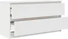 A white two-drawer chest of drawers. Náhled obrázku produktu