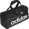 A black Adidas duffel bag with white lettering. Produktbild-Vorschau