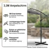 Mucola Kurbelschirm Sonnenschirm Ampelschirm Gartenschirm Produktbild-Vorschau 12