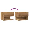 Wand-Nachttisch Artisan-Eiche Holzwerkstoff 46 x 29,5 x 30 Produktbild-Vorschau 10
