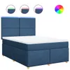 Boxspringbett mit Matratze Blau 140x190 cm Stoff Produktbild-Vorschau 1