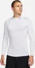 Nike Dri-Fit Fitness Mock-Neck Long-Sleeve Top White/Black Produktbild-Vorschau 1