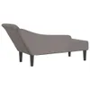 vidaXL Chaise longue con cuscino in tessuto Taupe Anteprima dell’immagine prodotto 5