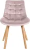 CLP 2er Set Esszimmerstühle Brook mit Samtbezug pink Produktbild-Vorschau 3