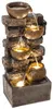 Outsunny Springbrunnen 5-stufig Gartenbrunnen mit LED Produktbild-Vorschau 1