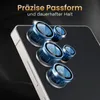A close-up marketing image showing multiple camera lens protectors on a smartphone. Produktbild-Vorschau