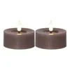 Two LED candles with a flame effect, placed side-by-side on a white background. Produktbild-Vorschau