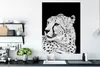 MuchoWow® Poster Leopard - Weiß - Schwarz 90x120 cm - Produktbild-Vorschau 4