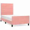 [Home] Bettgestell mit Kopfteil Rosa 90x200 cm Samt , Neue Produktbild-Vorschau 2