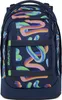A navy blue backpack with a colorful abstract pattern. Náhled obrázku produktu