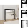 vidaXL Schuhschrank mit Spiegel 2 Fächer Schwarz 63x17x67 Produktbild-Vorschau 1