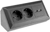 2-fach Steckdosenblock+ 2x USB, anthrazit, 250V Produktbild-Vorschau 1