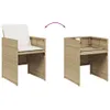 vidaXL 5-tlg. Garten-Essgruppe mit Kissen Beige Poly Rattan Produktbild-Vorschau 6