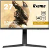 A marketing image for an Iiyama G-MASTER GB2790QSU monitor, featuring a stylized graphic and product specifications. Produktbild-Vorschau