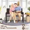 Rattanbank für den Außenbereich, Terrassensofa für 2 Produktbild-Vorschau 3