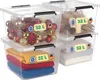 Aufbewahrungsbox 32 L mit Deckel 4er Set stapelbare Produktbild-Vorschau 3