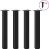 vidaXL Pieds de table console 4 pcs. noir 72-74 cm acier Voir les images du produit 7