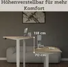POKAR Höhenverstellbarer Schreibtisch Höhenverstellbar Produktbild-Vorschau 4