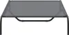 A grey elevated dog bed with a black metal frame, shown from the front on a white background. Anteprima dell’immagine prodotto