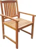 vidaXL Sedie da giardino 2 pz. Legno massiccio acacia Anteprima dell’immagine prodotto 1