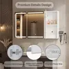 BEALIFE, mobiletto con specchio, 100x16x60 cm, con Anteprima dell’immagine prodotto 5