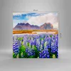 Bild auf Leinwand - Leinwandbild - Berge Wiese Blumen - Produktbild-Vorschau 3