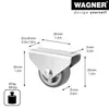 WAGNER Design Möbelrolle / Bockrolle - Durchmesser Ø 25 mm, Produktbild-Vorschau 2