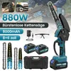 8+6 Zoll Mini Akku Kettensäge Bürstenloser Handkettensäge Produktbild-Vorschau 1