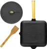 Ø26cm Gusseisen Grillpfanne Holzgriff Pressdeckel Produktbild-Vorschau 2