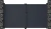 Drehtor NAZARIO, Aluminium massiv, anthrazitfarbig - 300 × Produktbild-Vorschau 1