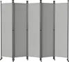 XINZI Paravent Raumteiler 5-teilig 250x180 cm Hellgrau – Produktbild-Vorschau 1