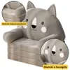 Sillón Reclinable Para Niños Gato 3 Niveles Gris 56x50cm Vista previa de la imagen del producto 2