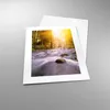 Poster - Poster ohne Rahmen - Herbst Wald Berg Fluss - Produktbild-Vorschau 3
