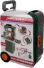 The image shows the packaging of a toy workshop set, presented as a rolling suitcase. Voir les images du produit