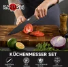 KAZUSHI 9-tlg Messerset mit Drehbare Messerblock, Profi Produktbild-Vorschau 3